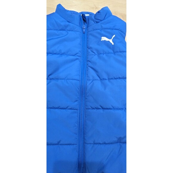 Puma Boy's Blue Full Zip Puffer Vest Size 5/6 - Picture 2 of 8